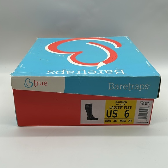 Baretraps Carmen Black Knee-High Boots | Size 6 | Vegan Leather | New With Box - Picture 13 of 13